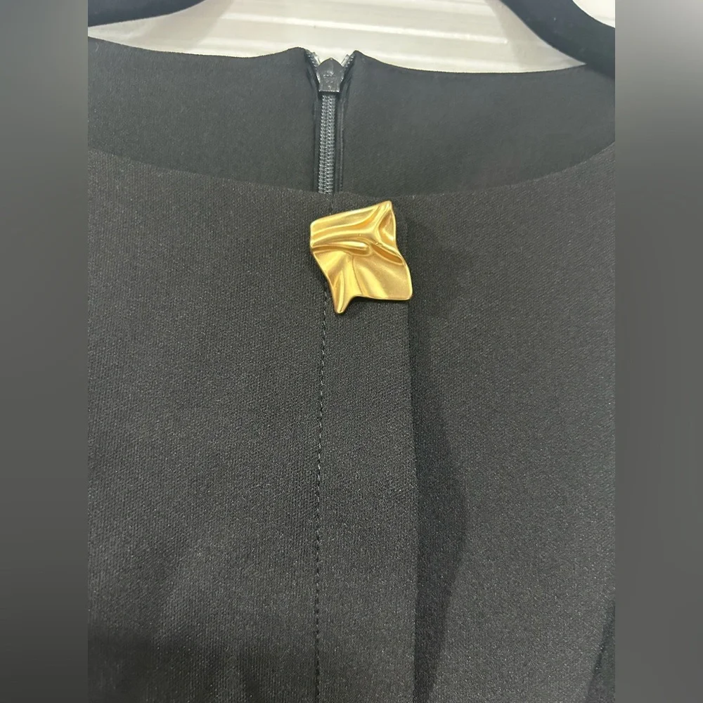 NWT Commense Metal Button Pleated Tank Dress - Picture 4 of 7